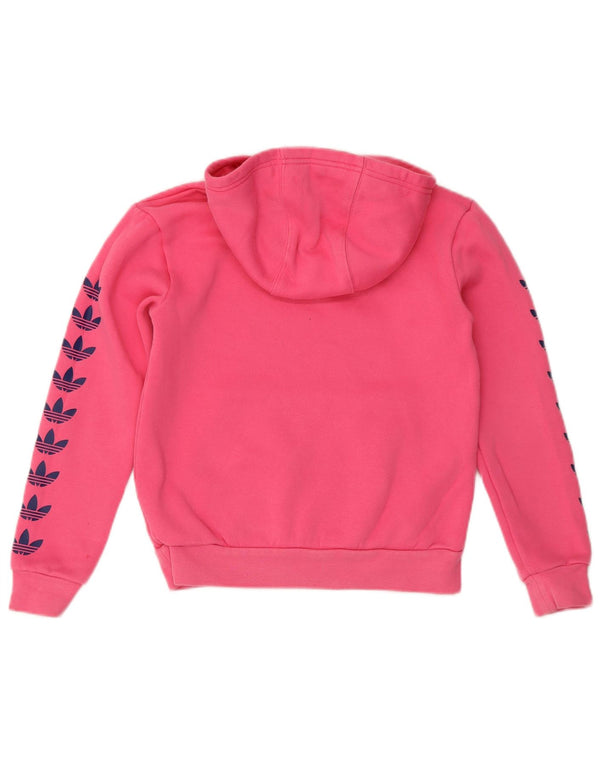 Adidas Dziewczęca Graficzna Bluza Z Kapturem 9-10 Lat Różowa Bawełna