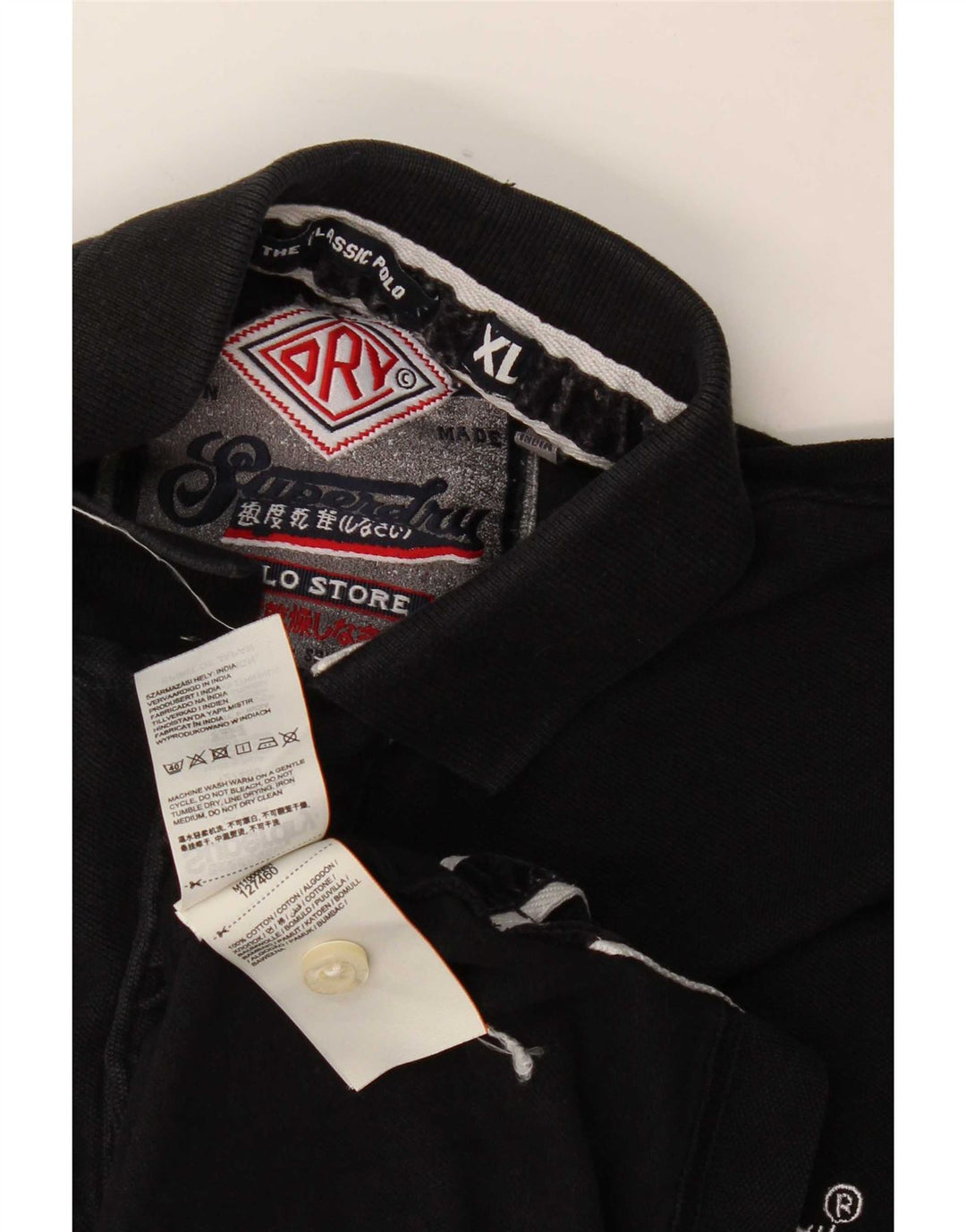 Męska koszulka polo Superdry XL, czarna, bawełniana