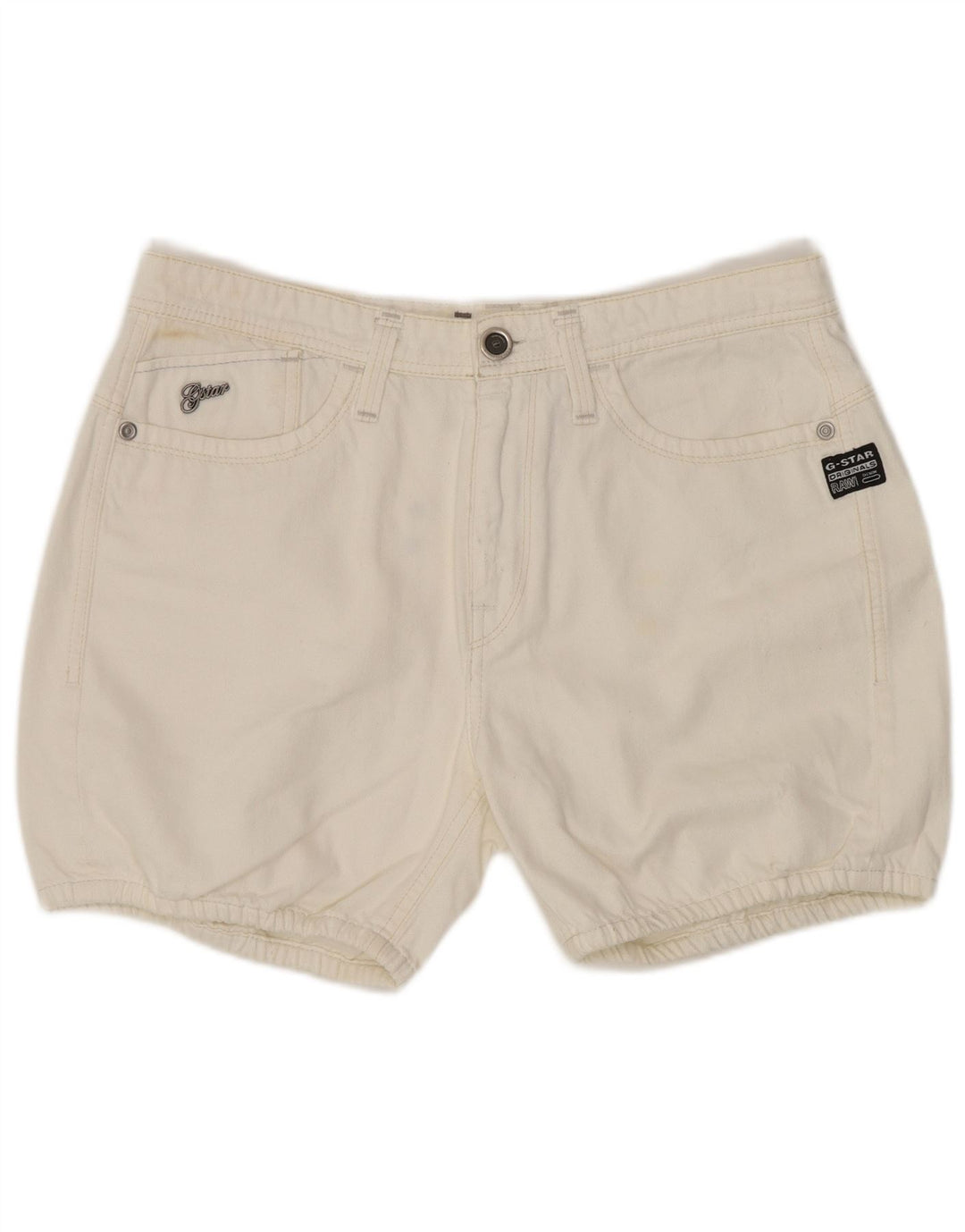 Damskie spodenki jeansowe G-Star W27 Małe, białe, bawełniane