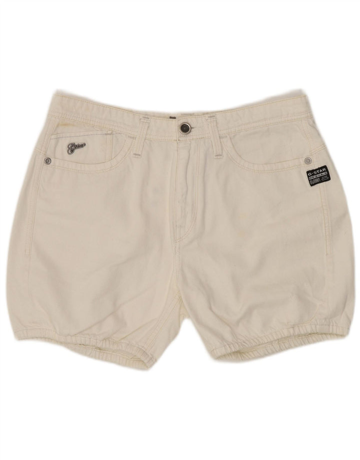 Damskie spodenki jeansowe G-Star W27 Małe, białe, bawełniane