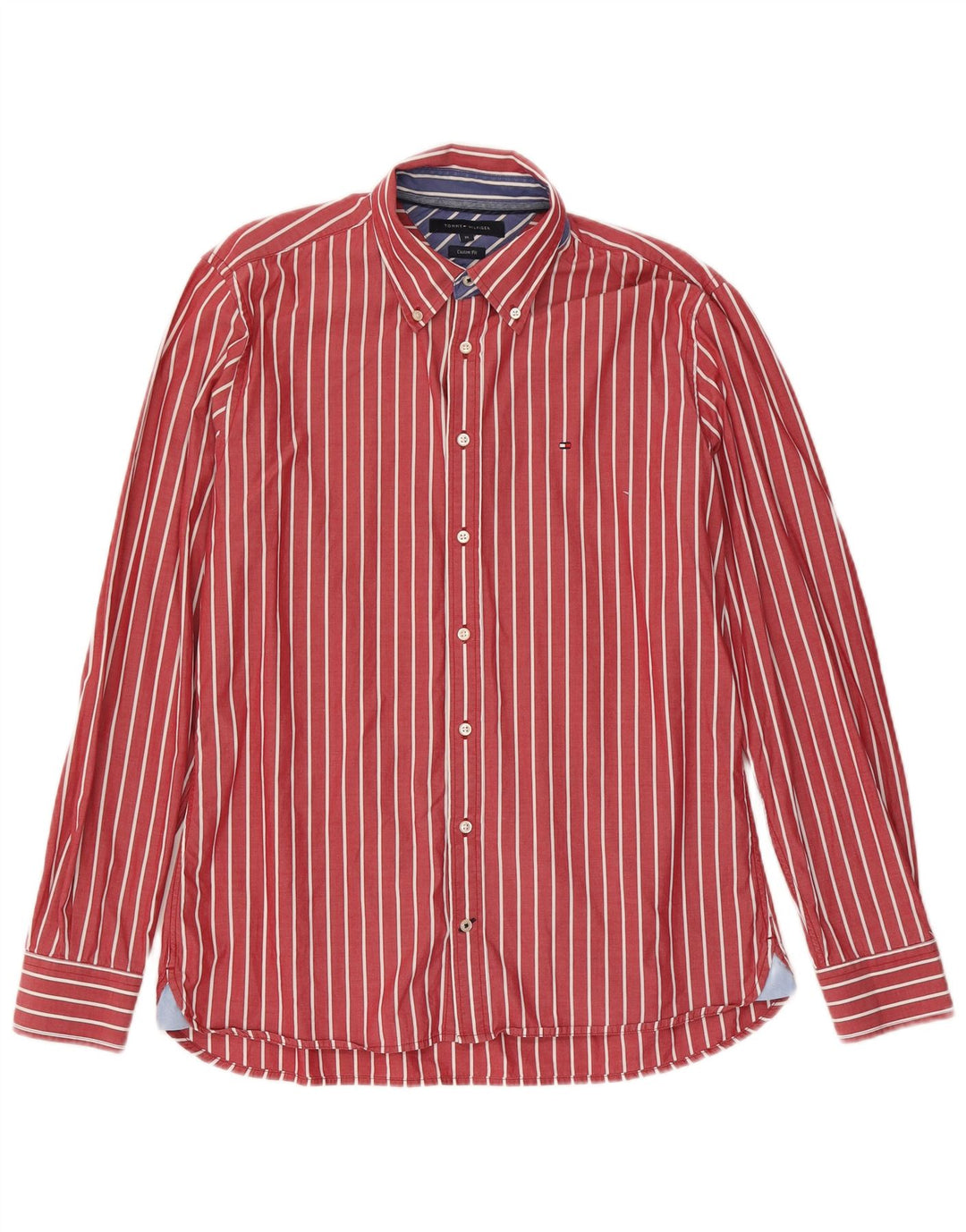 Koszula męska Tommy Hilfiger o dopasowanym kroju, bawełniana w średnie czerwone prążki