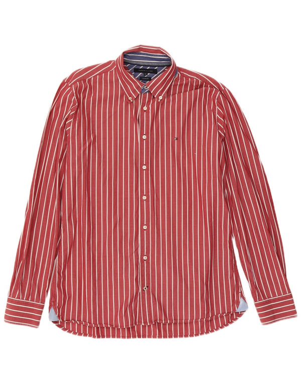 Koszula męska Tommy Hilfiger o dopasowanym kroju, bawełniana w średnie czerwone prążki