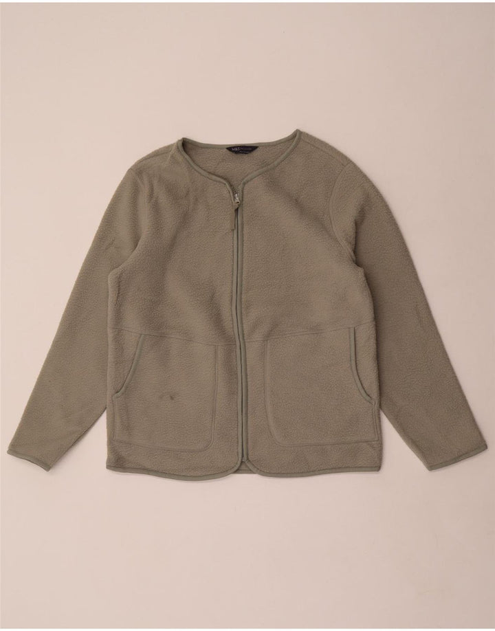 Damska kurtka polarowa Marks & Spencer UK 14, średni khaki, poliester