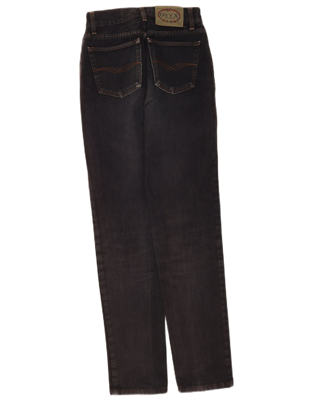 Damskie jeansy zwężane Onyx W28 L31 Czarna bawełna