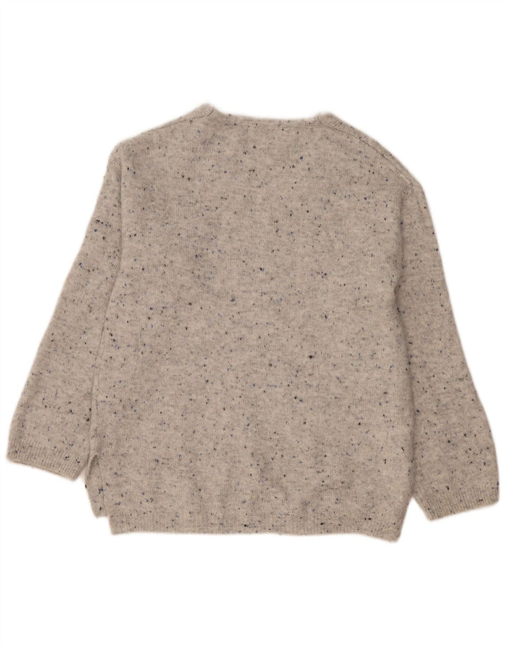 Damski sweter oversize z dekoltem w kształcie litery V, UK 10, mały