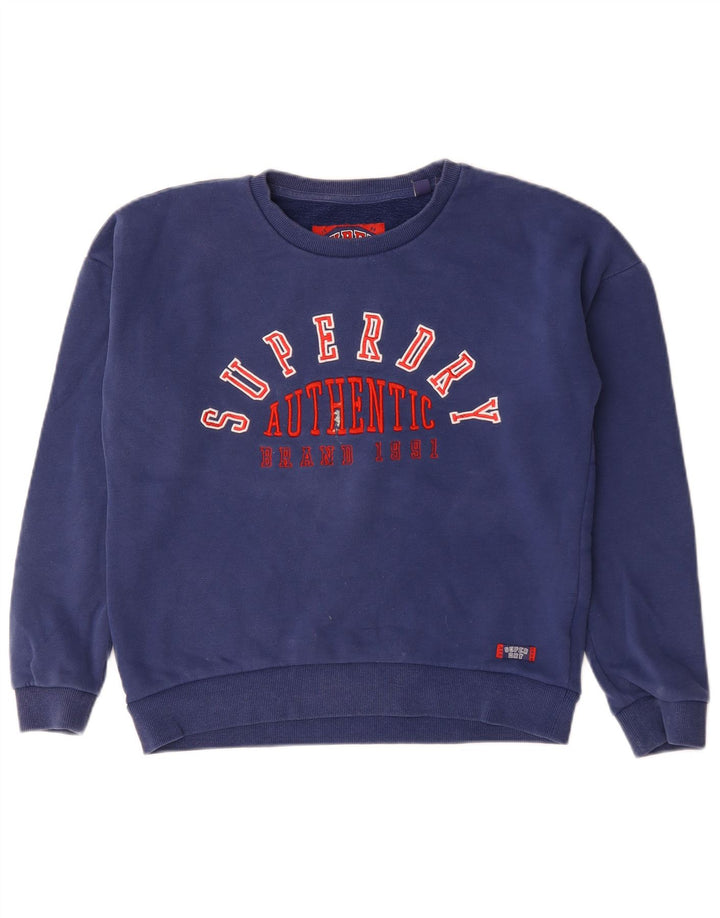 Damski sweter oversize Superdry Graphic UK 12, średni granatowy