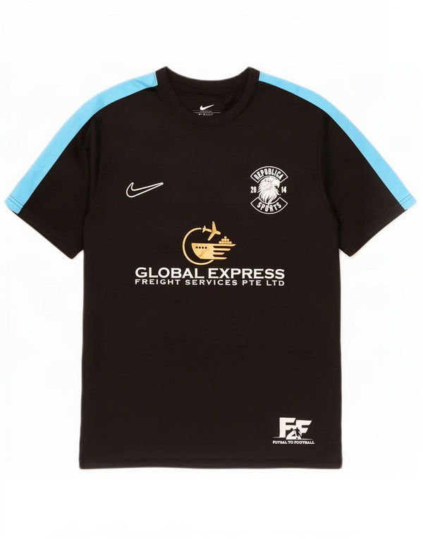 Męska koszulka Nike Dri Fit Slim Graphic Top 2XL Czarny poliester z blokami kolorów