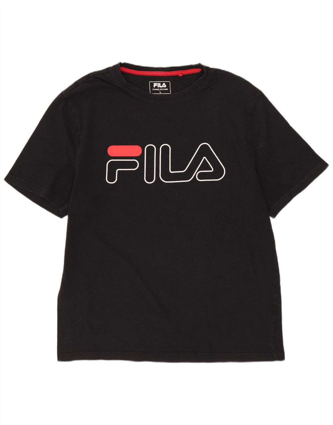 Męski T-shirt z grafiką FILA, duży, czarny