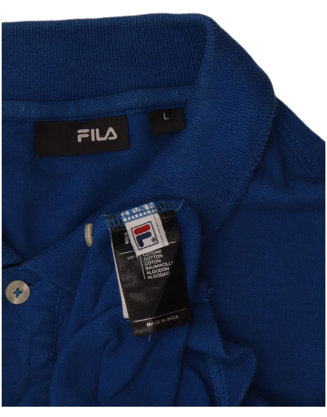 Męska koszulka polo Fila, duża, niebieska, bawełniana