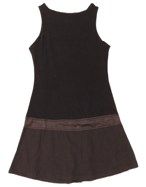 Damska sukienka o linii A Custo Barcelona z grafiką bez rękawów US 2 XS, czarna bawełna