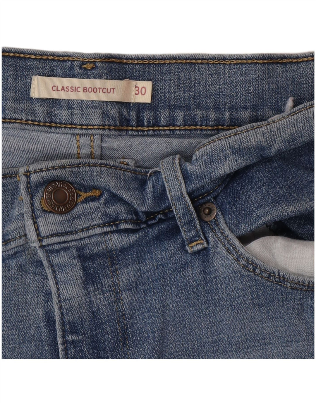 Damskie klasyczne jeansy Bootcut Levi's W30 L33 Niebieskie