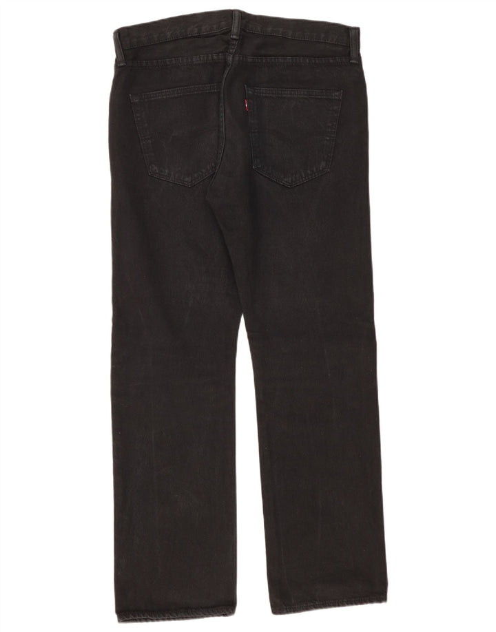Męskie proste dżinsy Levi's W32 L30 Czarna bawełna