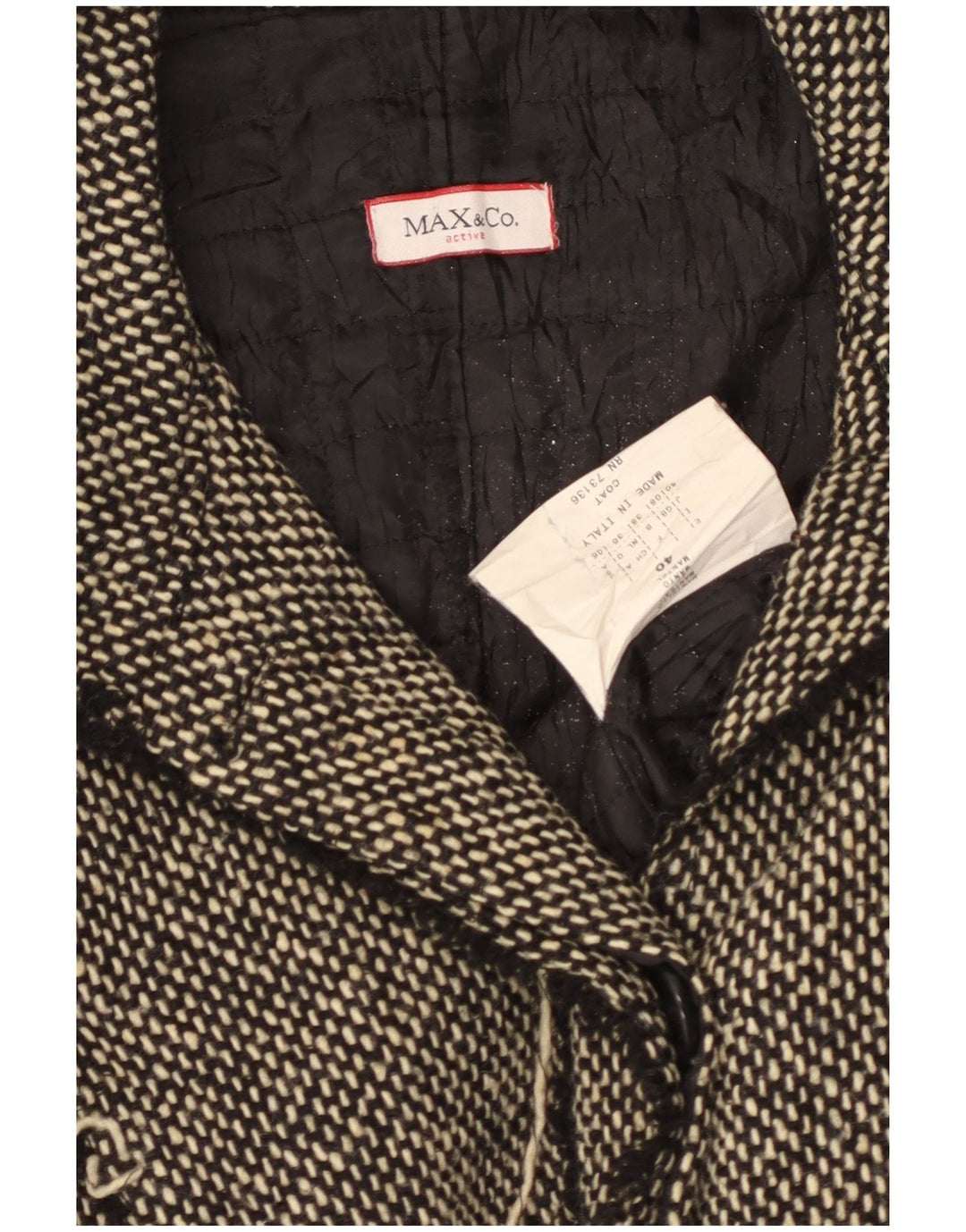 MAX & CO. Płaszcz damski UK 8, mały, czarny, poliestrowy