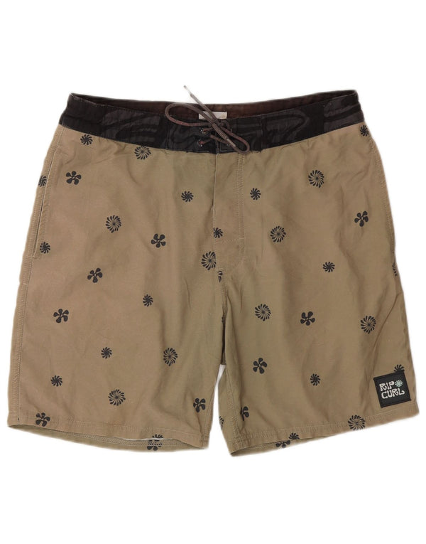 Męskie spodenki kąpielowe Rip Curl XS, beżowy, kwiatowy poliester