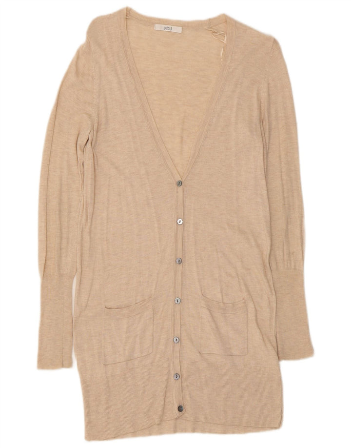 Sweter damski Marks & Spencer Longline Cardigan UK 12 Średni Beżowy Nakrapiany