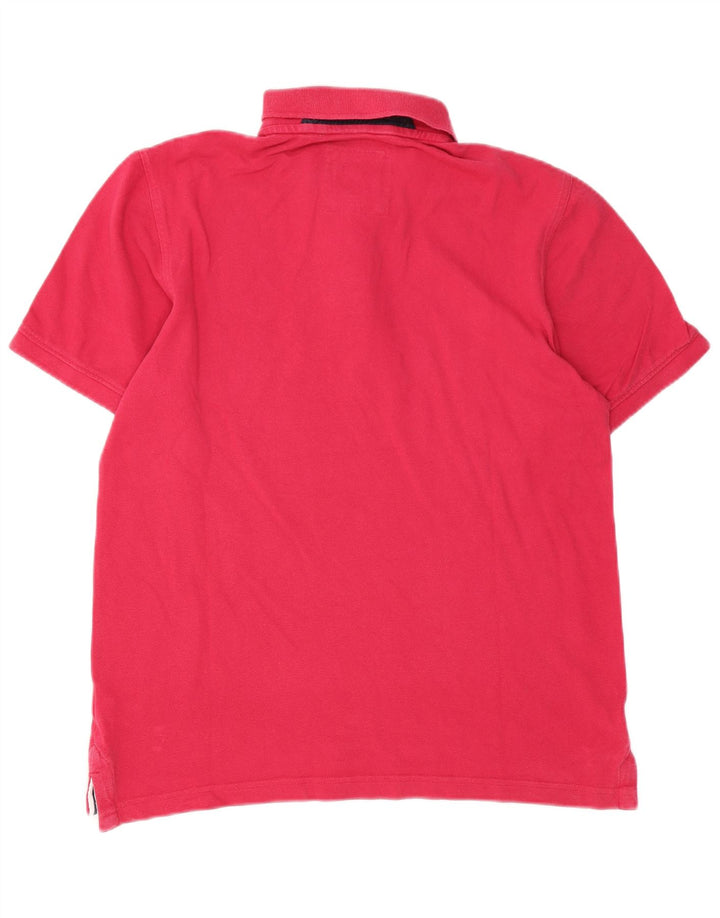 Męska koszulka polo Crew Clothing Średnioróżowa, bawełniana