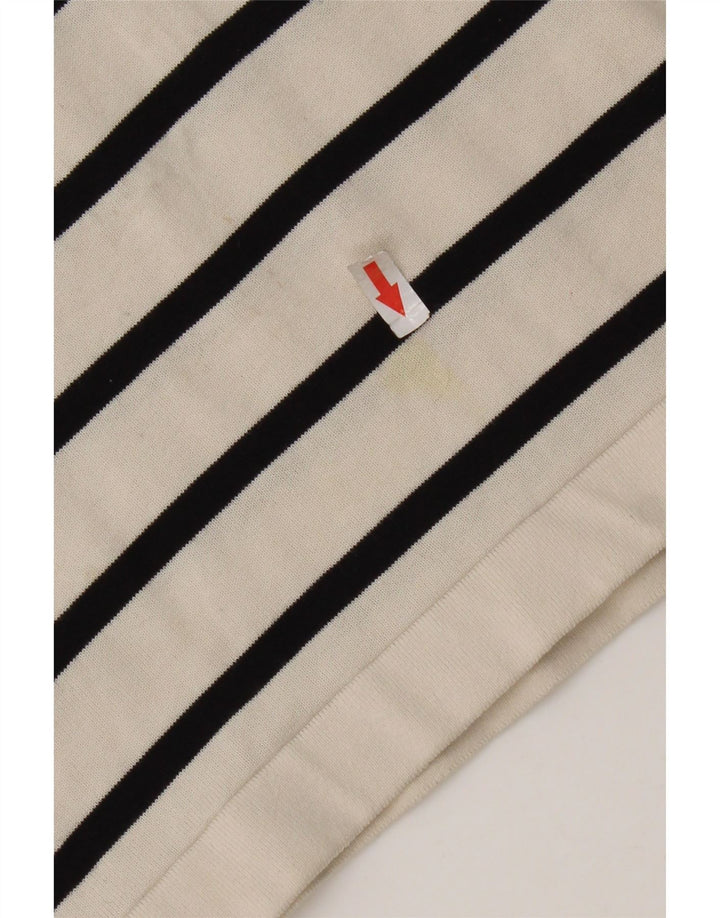 Męska koszulka polo Massimo Dutti, bawełniana w średnie białe paski