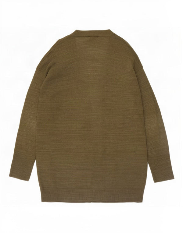 Sweter damski Massimo Dutti Longline Open Cardigan UK 14 Medium Khaki