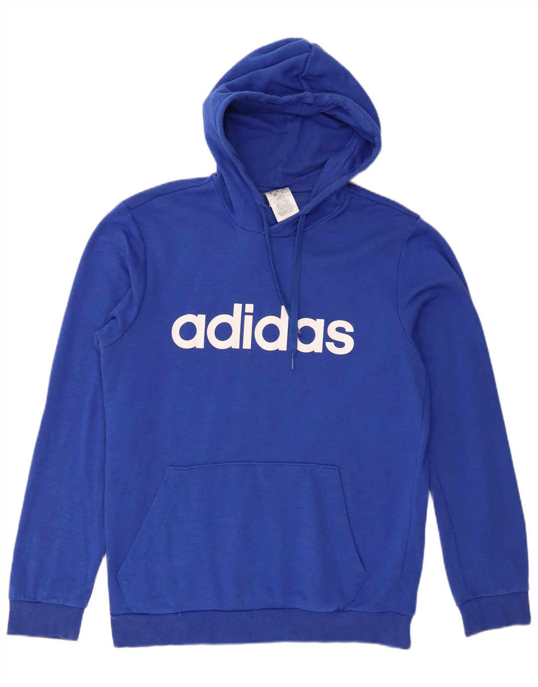 Męska bluza z kapturem Adidas Graphic, średnia niebieska, bawełniana
