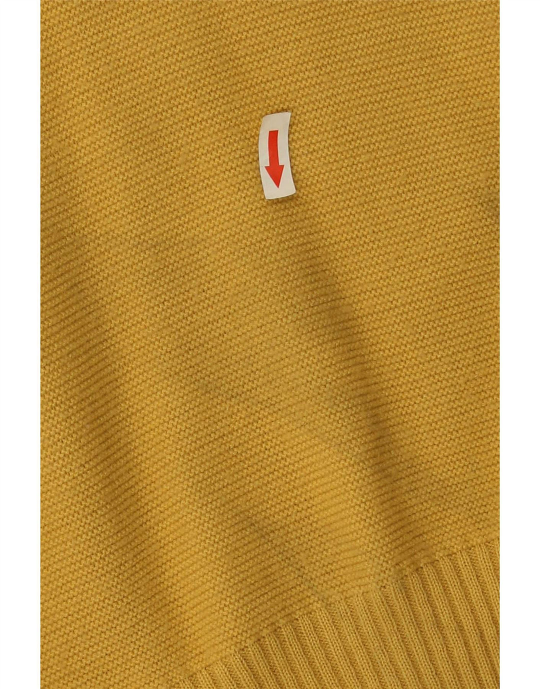 Męski sweter w stylu vintage z dekoltem w szpic IT 52, duży, żółty poliester
