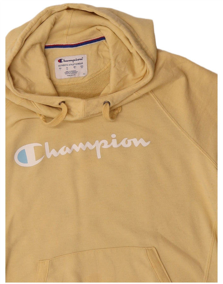 Męski sweter z kapturem Champion Graphic, duży, żółty, poliester