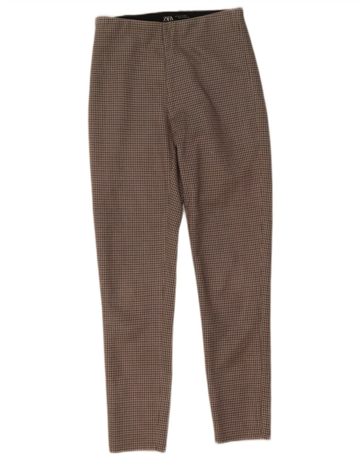 Legginsy damskie Zara UK 4 XS Szary poliester w pepitkę