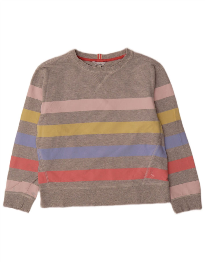 Damski sweter oversize Joules UK 8, mały, szary, bawełniany w paski