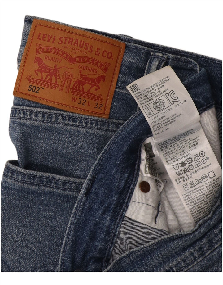 Męskie jeansy Levi's 502 Tapered W32 L28 Niebieskie bawełniane