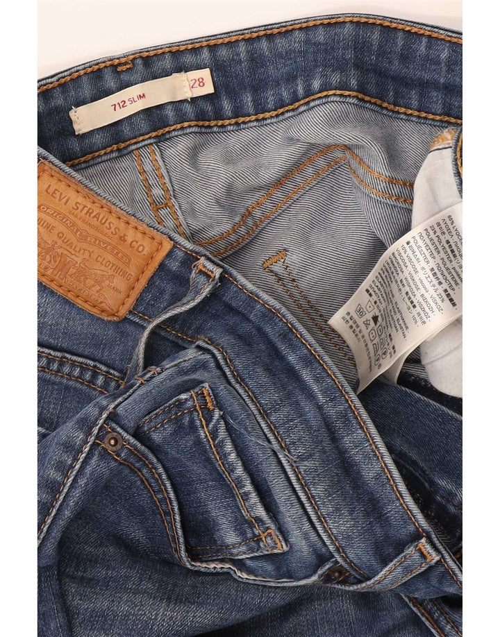 Damskie jeansy Levi's 712 Slim W28 L32 Niebieski Lyocell