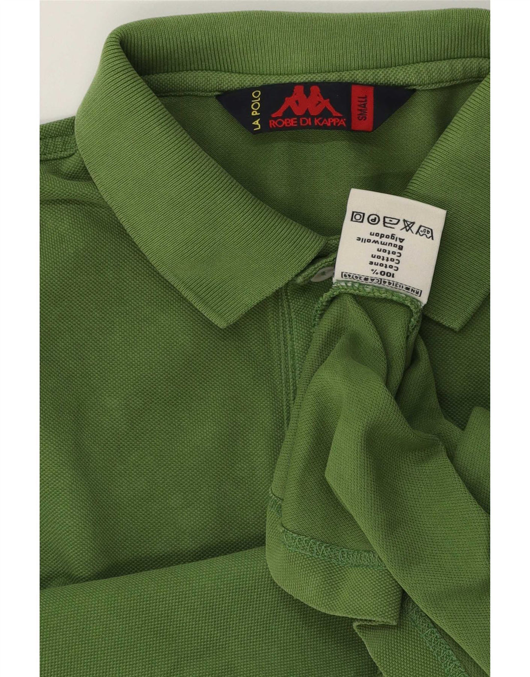 Męska koszulka polo Kappa, mała, zielona, bawełniana