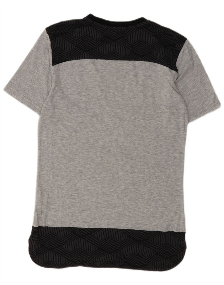 T-shirt męski Puma, mały, szary, geometryczny, bawełniany