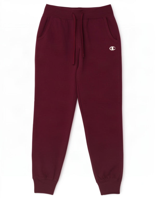 Damskie spodnie dresowe Champion Joggers UK 10 Small Burgundowa bawełna