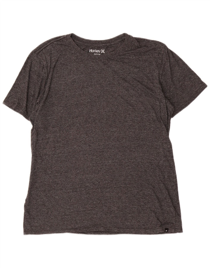 Męski T-shirt Hurley, duży, szary, nakrapiany poliester