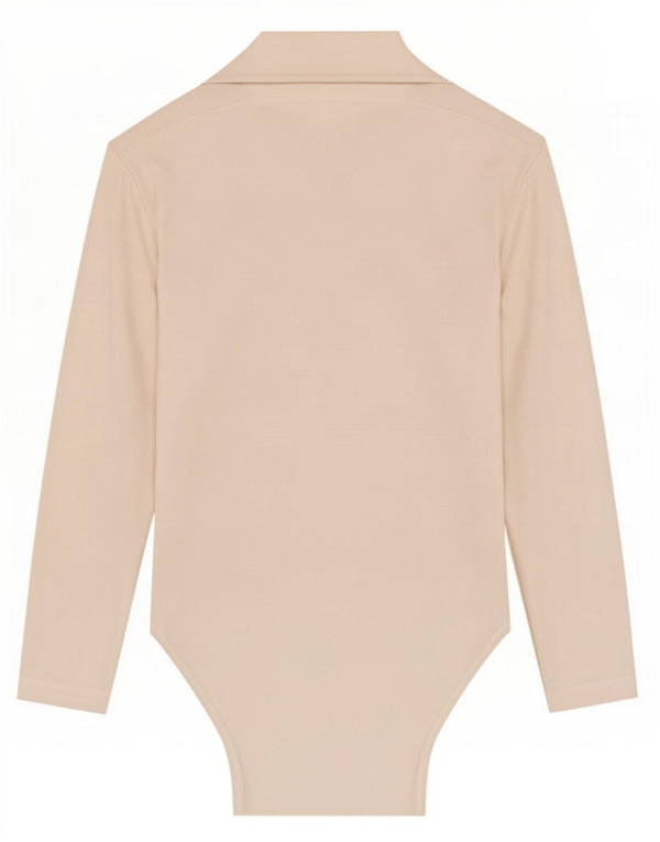 Zara Womens Long Sleeve Bodysuit UK 14 Large White Cotton