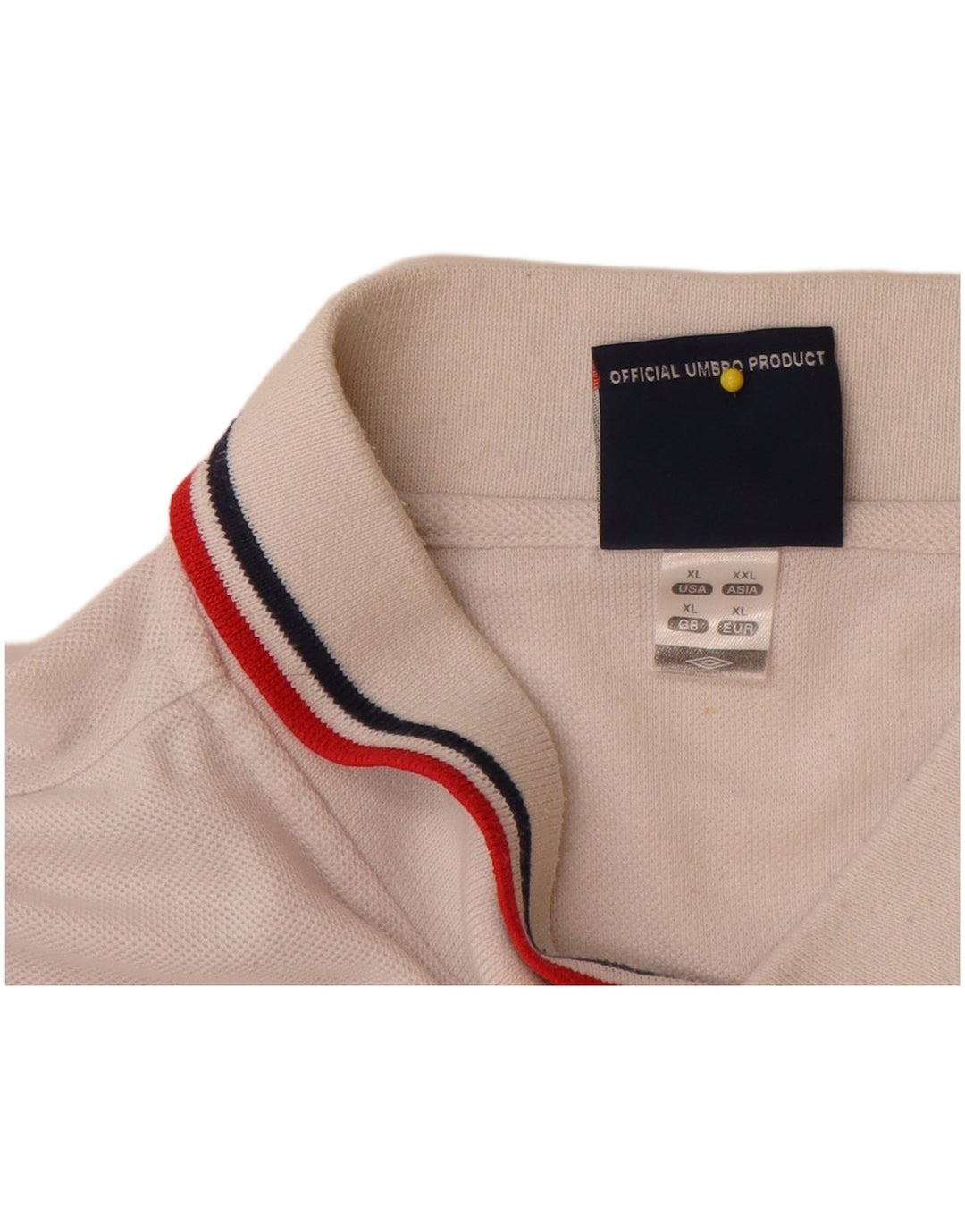Męska koszulka polo Umbro England XL, biała, poliestrowa