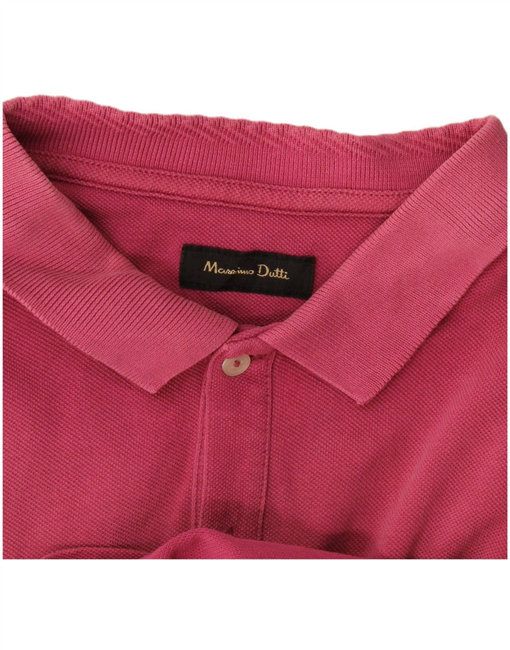 Męska koszulka polo Massimo Dutti w kolorze średniego różu