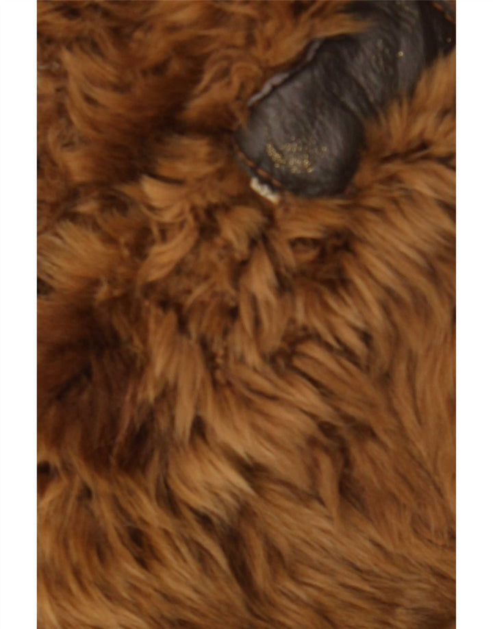 Męska kurtka shearling w stylu vintage IT 52 XL brązowa