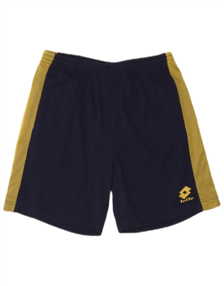 Męskie spodenki sportowe Lotto UK 42/44 XL Granatowy poliester z blokami kolorów