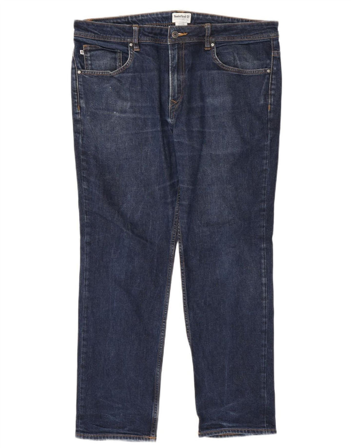 Męskie proste dżinsy Timberland W38 L32 Granatowa bawełna