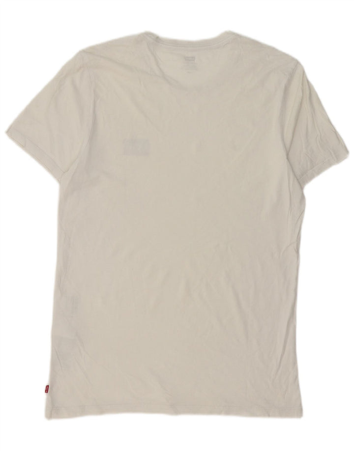 Męski T-shirt Levi's Top, duży, biały, bawełniany