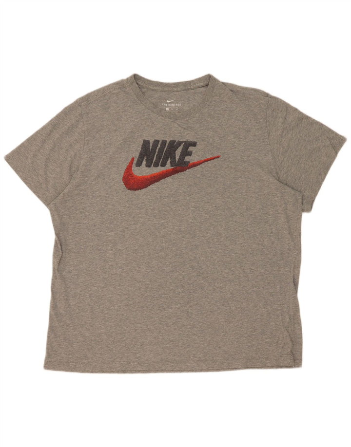 Męski T-shirt Nike Graphic Top 2XL Szary nakrapiany