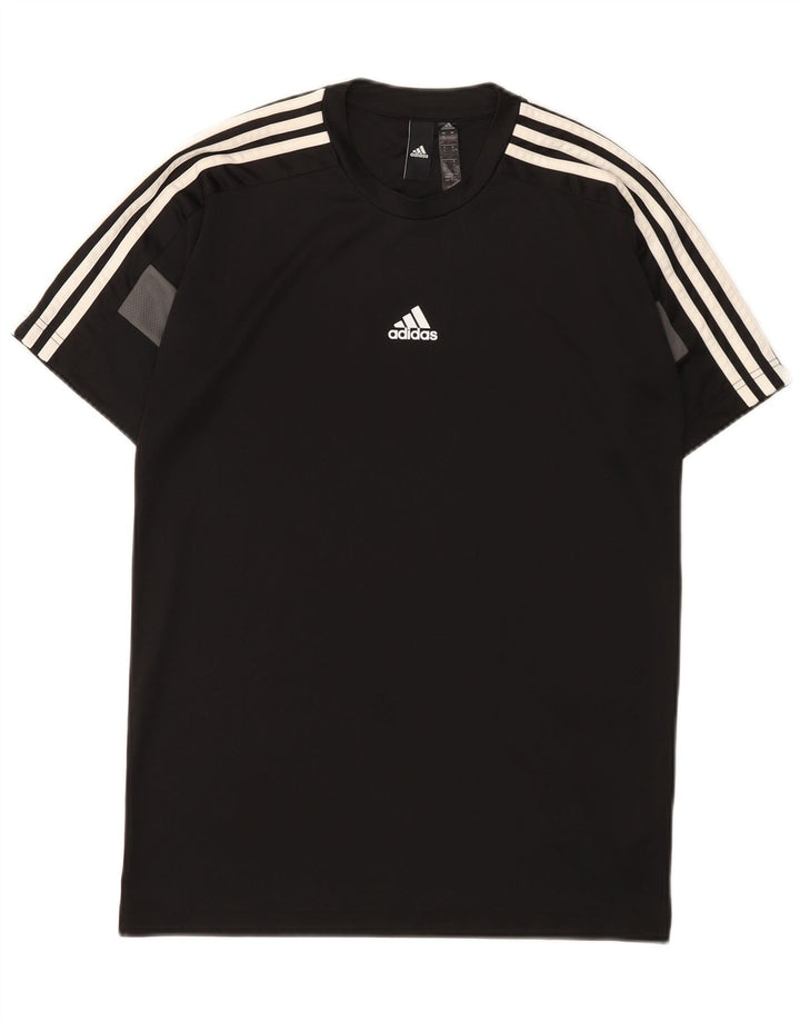 Męska koszulka Adidas Aeroready Top, mała, czarna, z poliestru z blokami kolorów