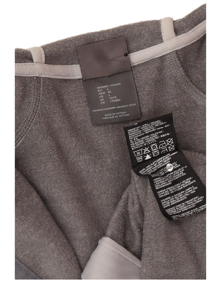 Damski sweter z kapturem i zamkiem Jack Wolfskin UK 14/16, duży, szary poliester