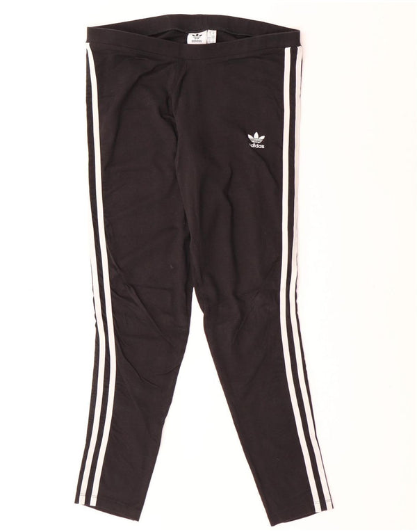 Legginsy damskie Adidas UK 14, średnie, czarne, bawełniane