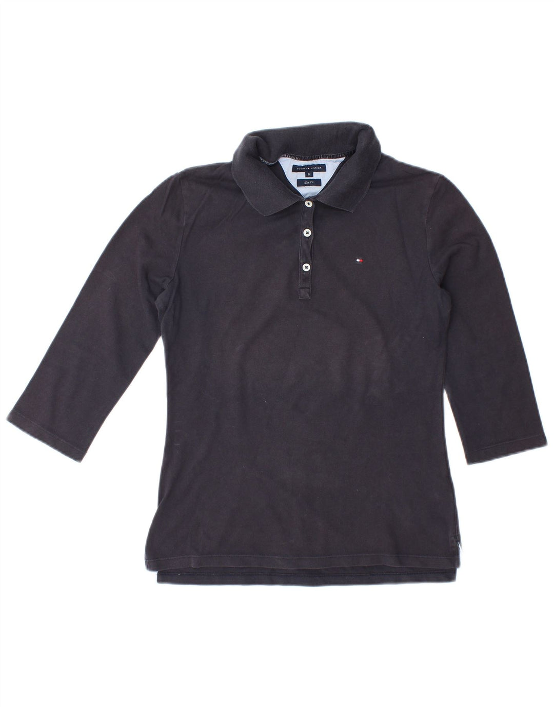 Damska koszulka polo Slim Fit TOMMY HILFIGER UK 12, średni granat