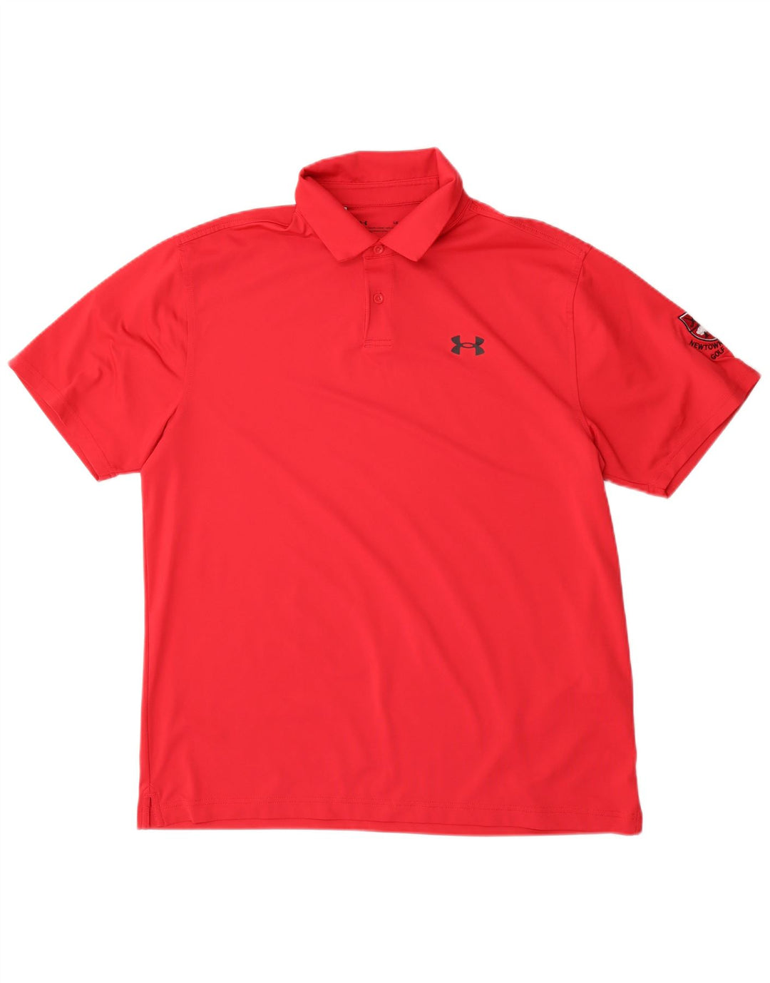 Męska koszulka polo Under Armour z grafiką, duża, czerwona, z poliestru