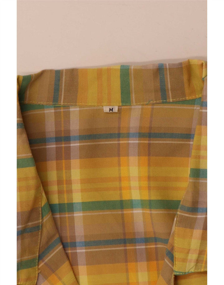 Vintage damska marynarka oversize zapinana na 2 guziki UK 14, średnia żółta kratka