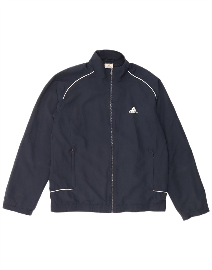 Męska kurtka dresowa ADIDAS UK 38/40, średni granatowy poliester