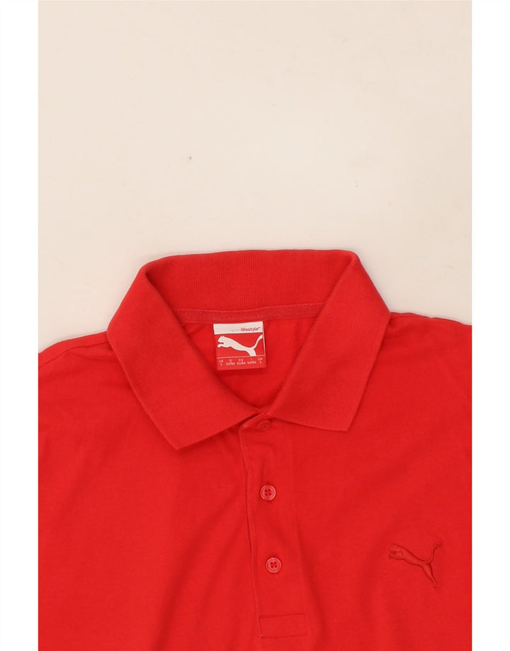 PUMA Mens Polo Shirt Large Red Vintage Puma and Second-Hand Puma from Messina Hembry 