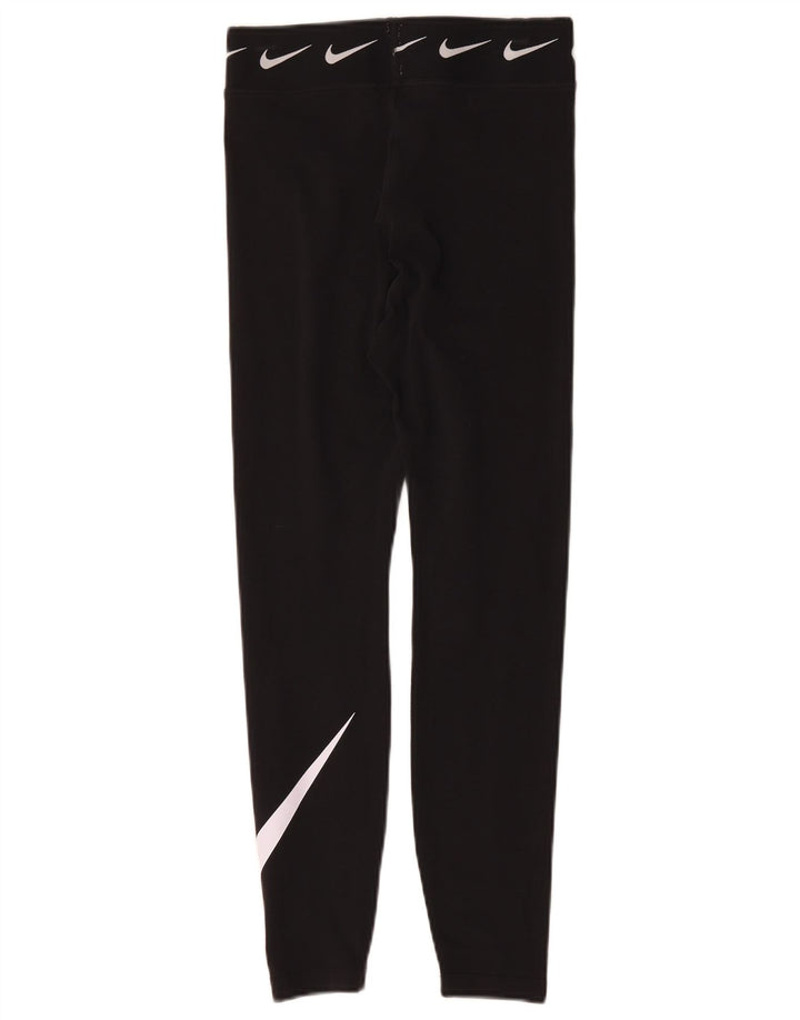 Damskie legginsy Nike Graphic UK 8, małe, czarne, bawełniane